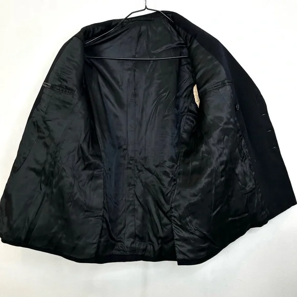 Vintage 60s Royal Navy Lieutenant Rank Military Dress Jacket  Gieves Black Navy - Picture 14 of 16